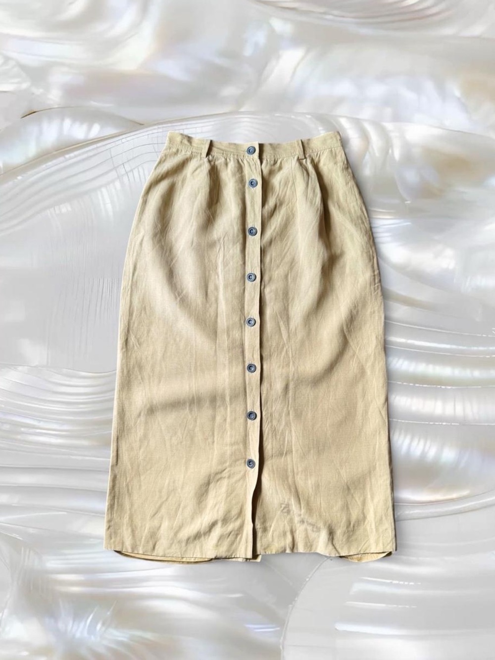 Vintage Jaeger Silk Linen Maxi Skirt